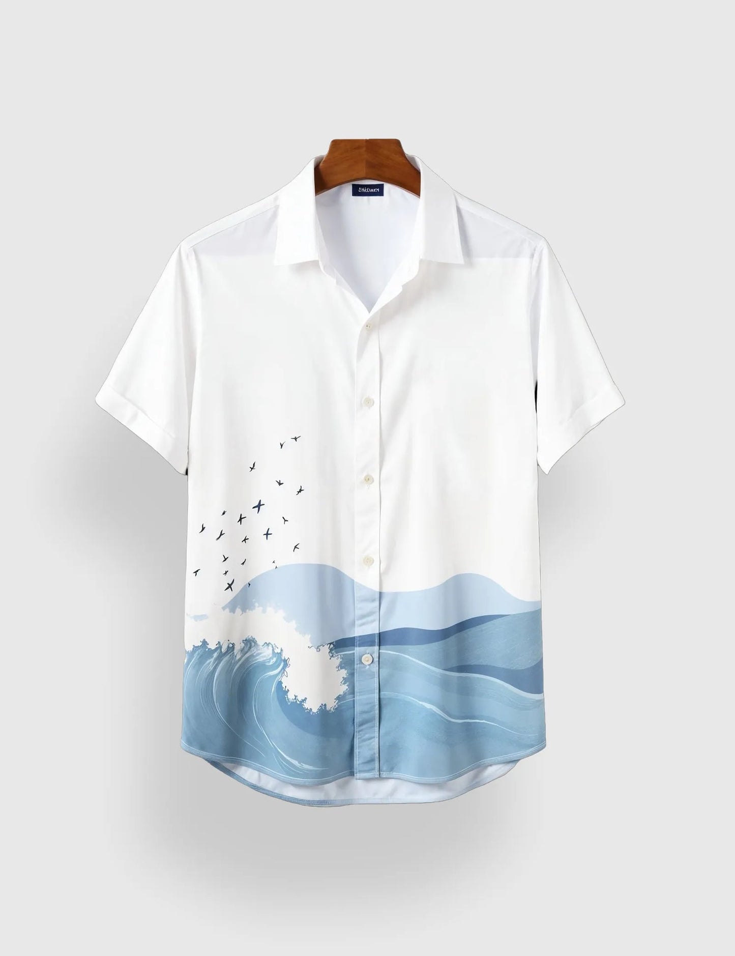 BLUE SHADE MEN'S HALF SLEEVES PRINTED SHIRT