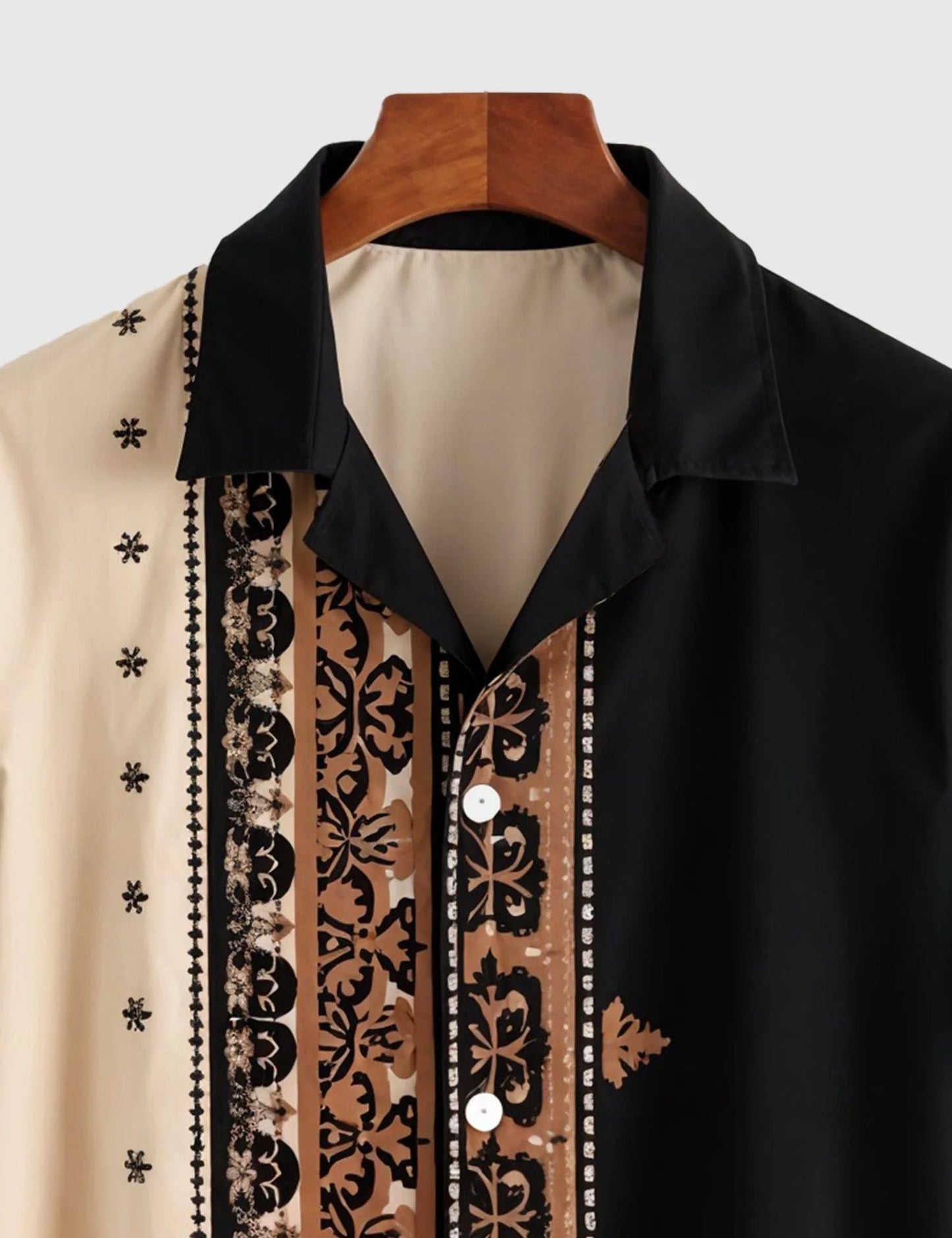 GREEN PATCH DESIGNER MEN'S HALF SLEEVES PRINTED SHIRT